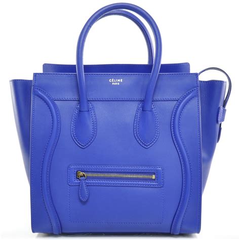 celine mini luggage royal blue|WOMEN'S LUXURY BLUE MINI BAGS .